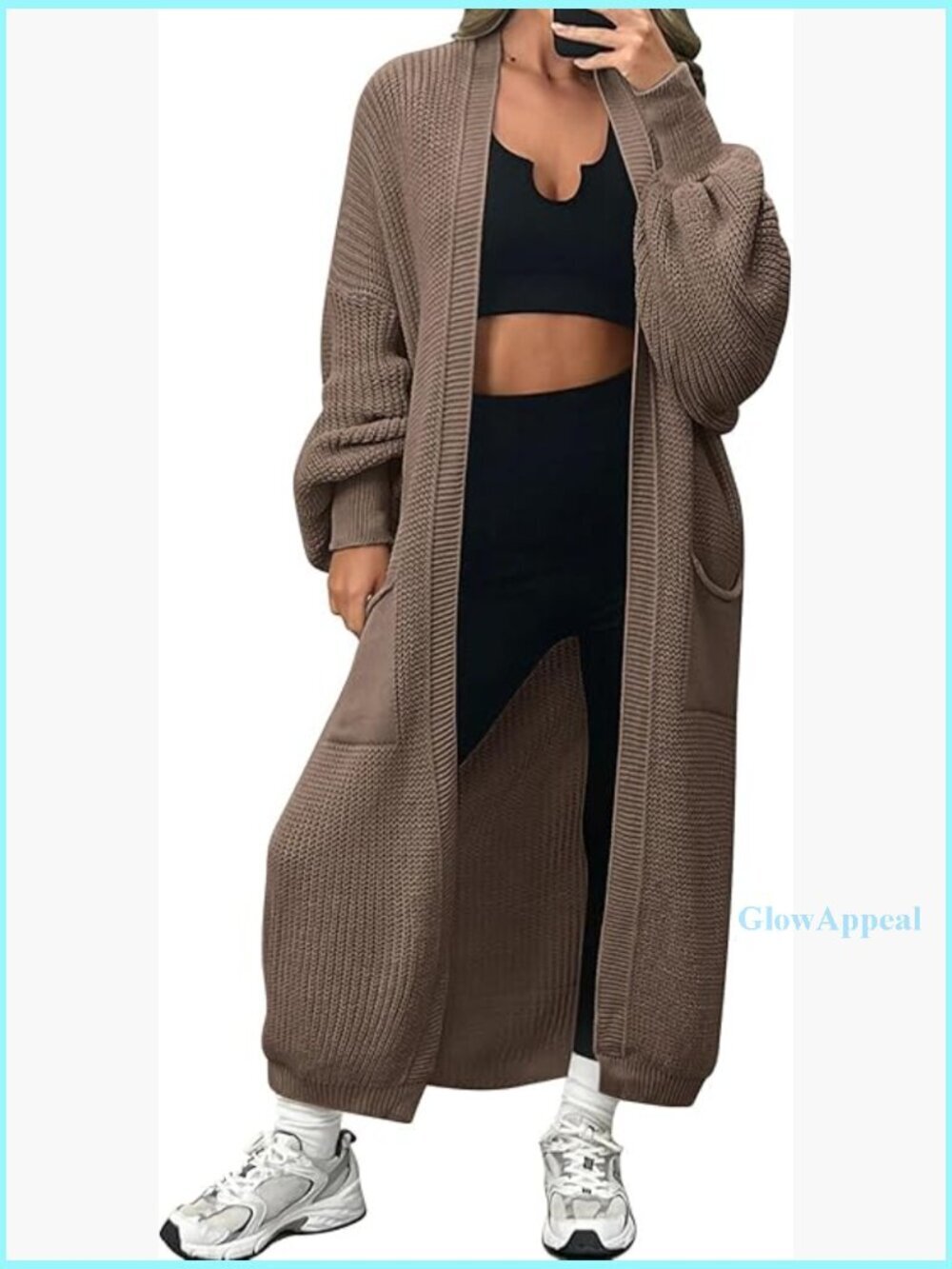 Oversized Long Cardigan Duster Sweater Coatigan with Pockets